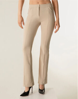 Paire Los Angeles Jackie Slim Boot Womens Size 8 Khaki Stretch Pants 30”